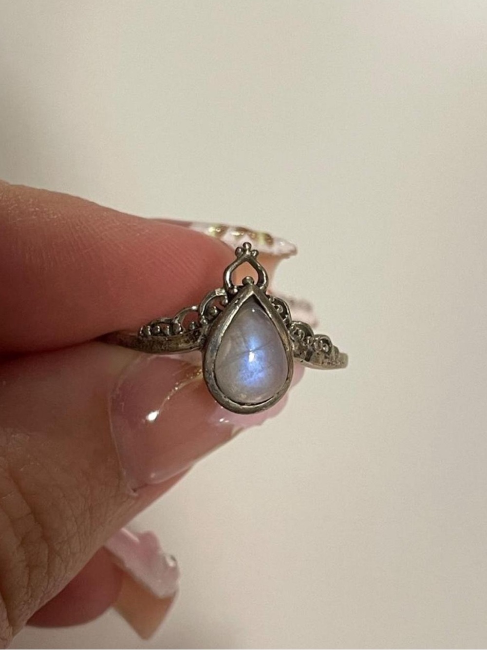 Vintage 925 Sterling Silver Moonstone Ring